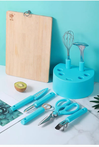 Imagen 2 de 4 de Juego De Utensilios De Cocina Con Caja De Almacenado Hdst