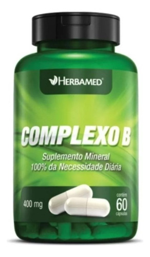 Complexo B. 60 Cápsulas - Herbamed Sabor Sem sabor