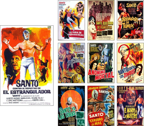 Poster Cuadro Cartel Vintage Enmascarado De Plata Santo