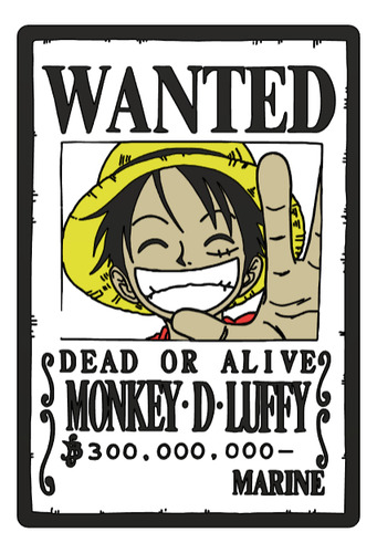 Lámpara De Mesa Luffy One Piece Casatridimensional Negro Blanco