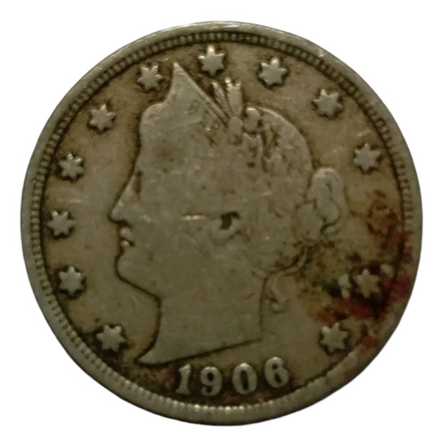 Moneda Estados Unidos 5 Cents 1906 (&680 (Usado)