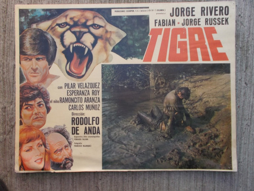 Vintage Lobby Card Jorge Russek Jorge Rivero Tigre #6