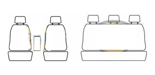 Imagen 2 de 5 de Funda Cubre Asiento Cuerina Hilux Doble Cabi. 2016 17 18 19