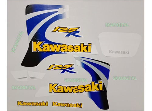 Kit Completo De Calcomanías Kawasaki  Kmx 125