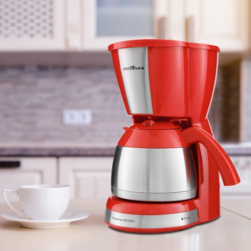 Cafetera eléctrica BCF38vi Thermo Britânia, color rojo, 110 V