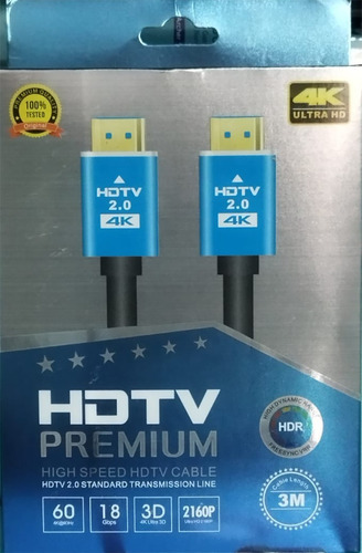 Cable Hdmi V2.0 5 Metros 4k 60hz 2160p