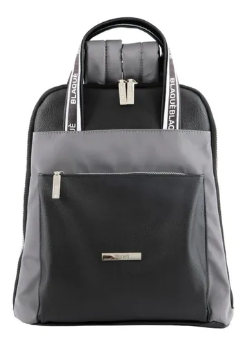 Pato Incompetencia rosario Mochila Porta Notebook Blaque Mujer Cuero Sintético