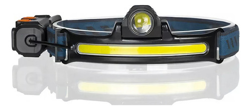 Linterna Frontal Led Recargable 5000lm W678 Luz Fría Negra