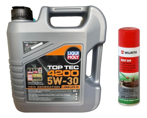 Aceite De Motor Liqui Moly Top Tec 4200 5w30 4 Litros