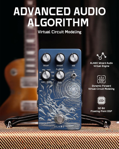 Pedales Cetus Reverb Para Guitarra Eléctrica, Reverb Guitar
