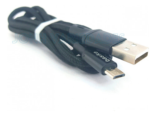 Cabo De Carregamento Usb V8 De 1 Metro- Versátil E Eficiente Cor Preto