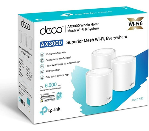 Sistema Wi-fi Mesh Tp-link Deco X50 Blanco Pack X 3 Unidades