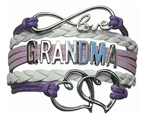 Pulsera Abuela Infinity Regalo Perfecto - Azul Y Rosa