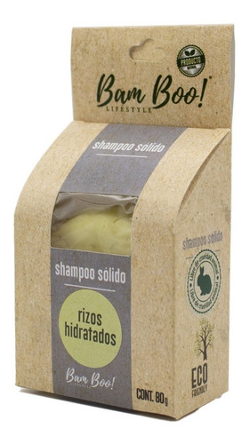 Imagen 4 de 10 de Shampoo Sólido Artesanal Rizos Hidratados 80 G Bam Boo!