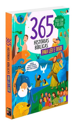 Livro Infantil 365 Histórias Bíblicas Para Ler E Ouvir Áudio - Com QR Code