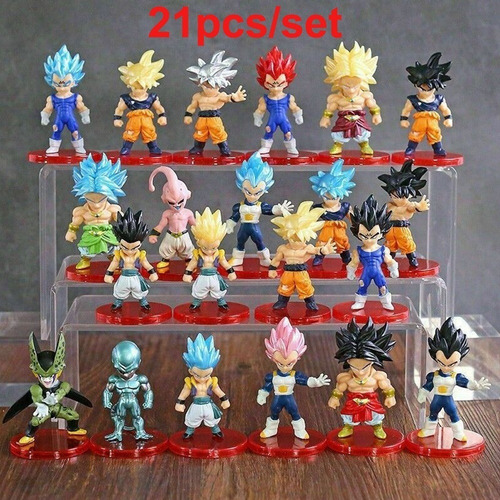 Imagen 1 de 10 de Juego De 21 Figuras De Acción De Pvc Dragon Ball Z Son Goku