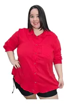 Comprar Camisa Manga Larga A Manga 3\u002F4 Lino Talle Especial Mujer