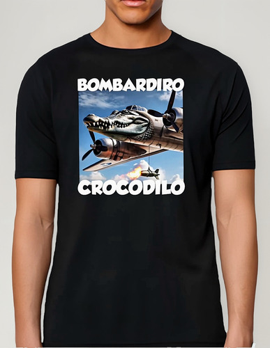 Remera Unisex Bombardiro Cocodrilo Meme Tralalero Algodón