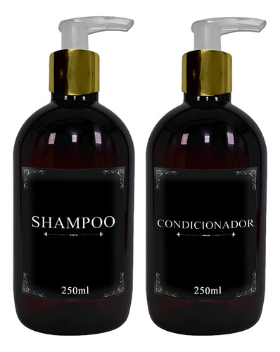 Kit Banho 2 Frascos Pet Ambar Shampoo Condicionador - 250ml