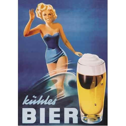 Carteles Antiguos De Chapa Gruesa 20x30cm Bier Dr-128