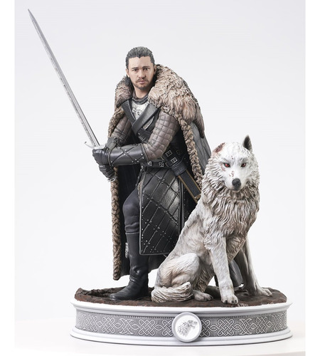 Figura Game Of Thrones Gallery Jon Snow & Ghost Statue