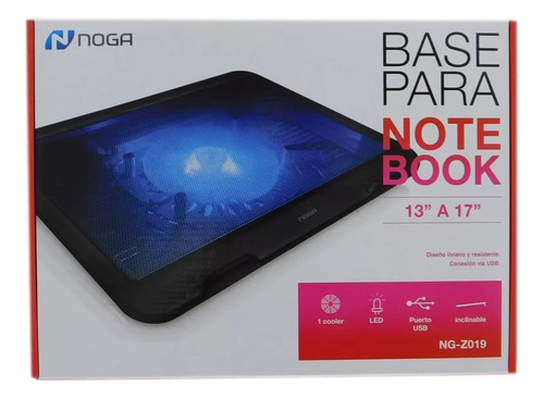 Base Para Notebook Cooler Gamer Led Usb 13 A 17 Noga Ng-z019