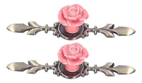 Juego De 2 Pomos For Armario De Cerámica Con Forma De Flor
