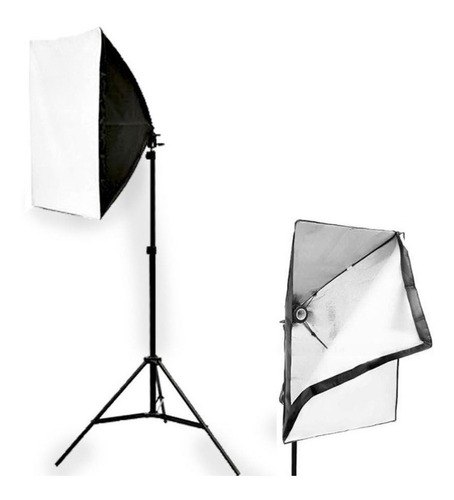 Imagem 4 de 6 de Kit Estúdio Tripe Iluminação Softbox 70x50 E27 Youtubers