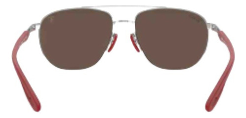 Óculos De Sol Prata Ray Ban 0rb3659m F031h057 Cor da haste Vermelho Cor da lente Azul/Espelhado Desenho Liso