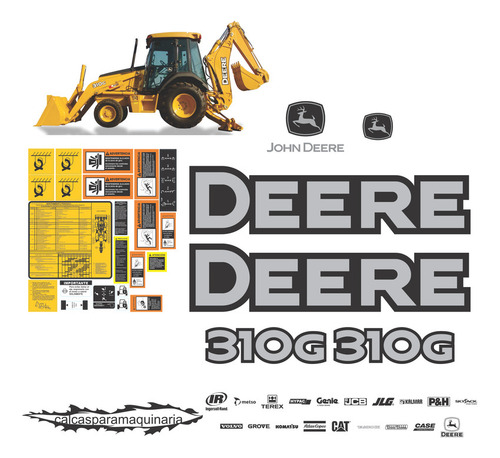 Juego De Calcas Para John Deere 310g