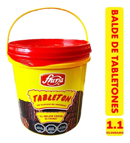 Balde De Tabletones Fruna -clásico De La Infancia (1.1 Kilo)