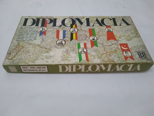 Brinquedo Antigo Jogo Diplomacia Da Grow Completo Na Caixa