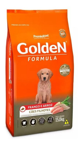 Golden Ração Para Cachorro Filhote Frango E Arroz 15kg