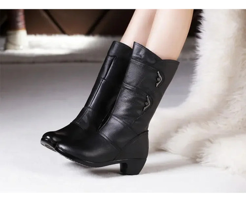 Botas De Moda Feminina, Forradas De Lã, Estilo Coreano Quent