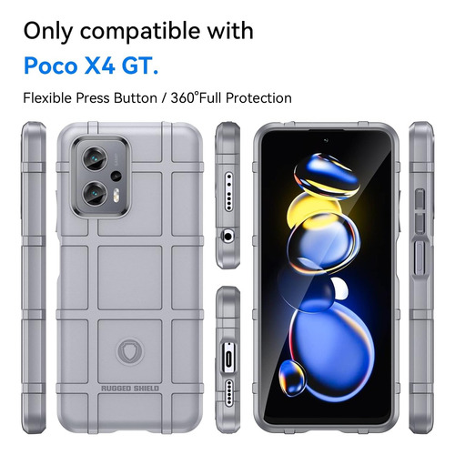 Funda Delgada Y Robusta Con Funda De Grado Militar A Prueba De Golpes Para Xiaomi Poco X4 Gt/redmi Note 11t Pro 5g