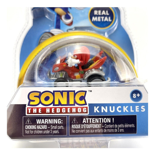 Vehículo Sonic Knuckles The Hedgehog Real Metal 64197