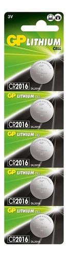 Cr2016 Pilha De Lithium Moeda 5 Unidades Por Cartela