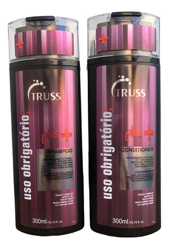 Truss Plus Mais Shampoo E Condicio Reconstrução Vegano 300ml
