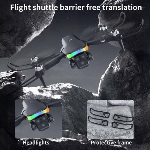 Drone F417 Con Cámara 1080p Luz Led Rgb Mini Quadcopter F417