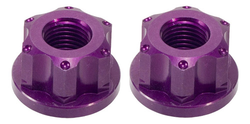 2 X M9 Tuercas De Eje De Cubo De Rueda De Bicicleta Violeta