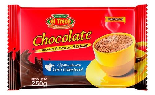 Chocolate De Mesa Con Azucar Trece 250g