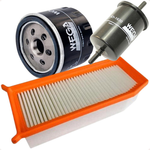 Kit Filtros Ar Óleo Combustível Logan Sandero 2017/2024 Wega