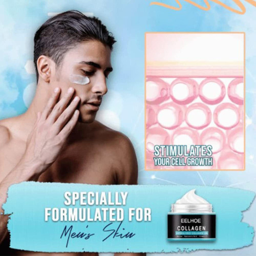 Kit 3 Creme Anti-envelhecimento Para Homens Com Colágeno Vit