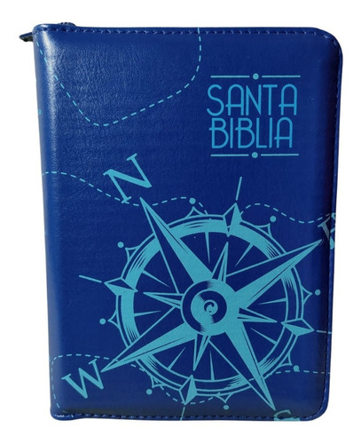 Biblia Reina Valera 1960 - Azul Con Cremallera (mediana)