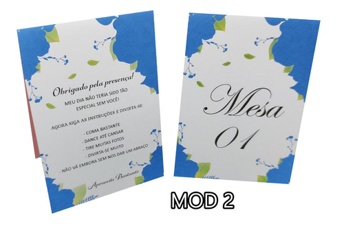 Imagem 2 de 6 de Placa Offset 180g Papel Numerada Para Mesa Kit 16 Peças