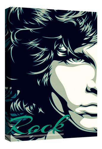 Cuadro Decorativo Canvas Moderno Jim Morrison Color Jim Morrison 3 Armazón Natural