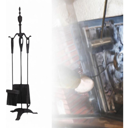 Juegos De Herramientas Para Chimenea Rústica Con Mango, Kit