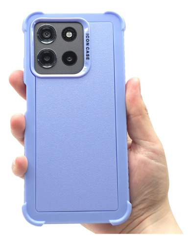 Funda 3 En 1 Para Moto G15 Case Uso Rudo Full Protector Multishield - Violeta Moto G15