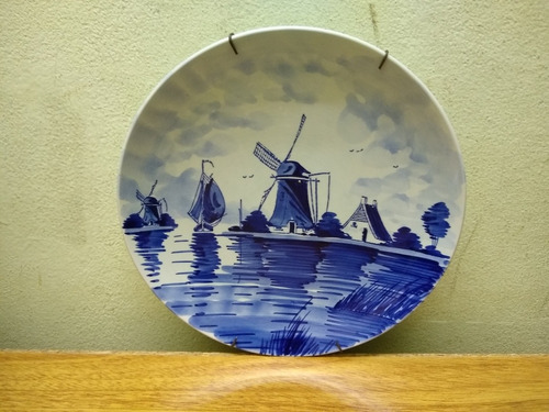 Plato Delft Made In Holland Con Atril Para Colgarlo Antiguo (Usado)