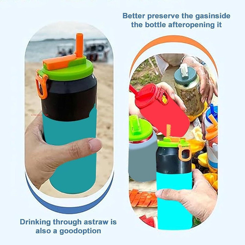4 Piezas De Refresco De Refrescos Con Bebida Reutilizable De